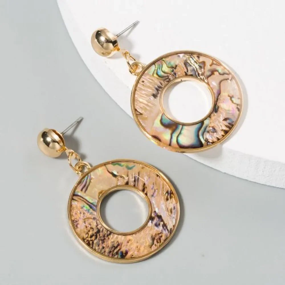 Donut shaped Earrings Color Resin Alloy Earring